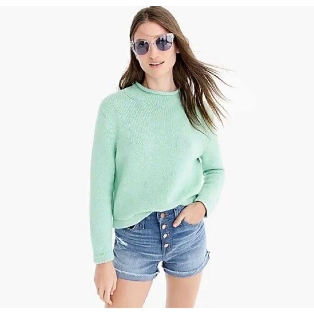 J.Crew High-rise denim short with exposed button fly